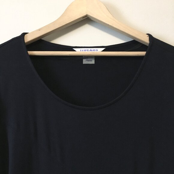 Nygard Dark Bluish Black Modern Rayon Jersey Tunic Dress or Shirt - Picture 3 of 16